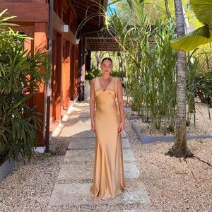 Reformation Silk Evening Gown